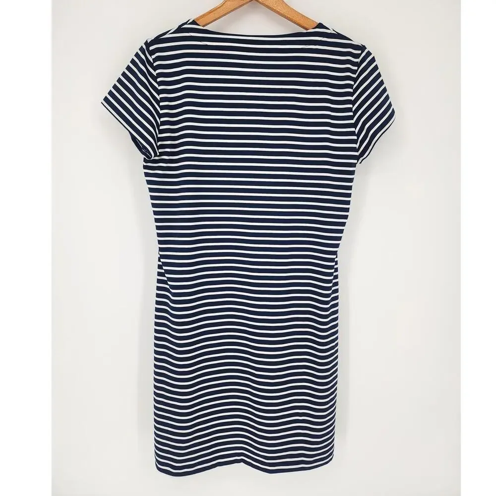 Vineyard Vines Sankaty Striped Dress Navy/White Size Medium
